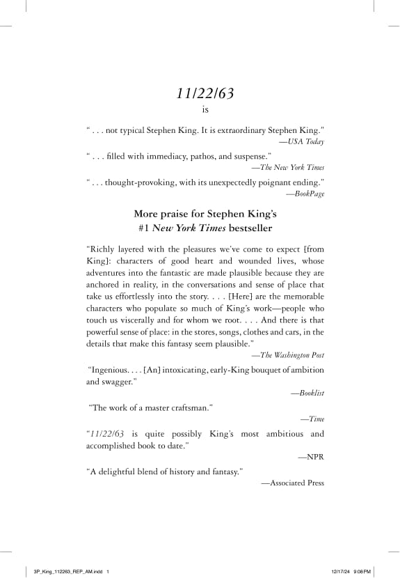 Обложка: 11/22/63